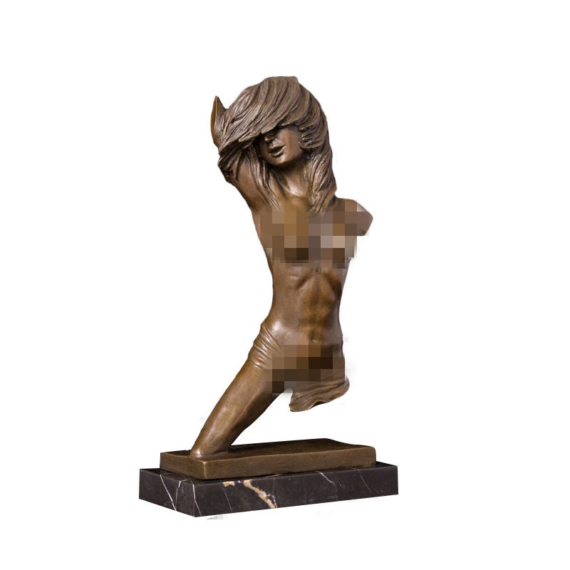 Sexy Lady Statue | Naked Bronze | Female Sculpture