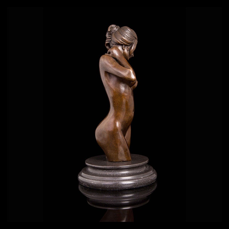 Naked Lady Posing | Bronze Sculpture | Sexy Statue