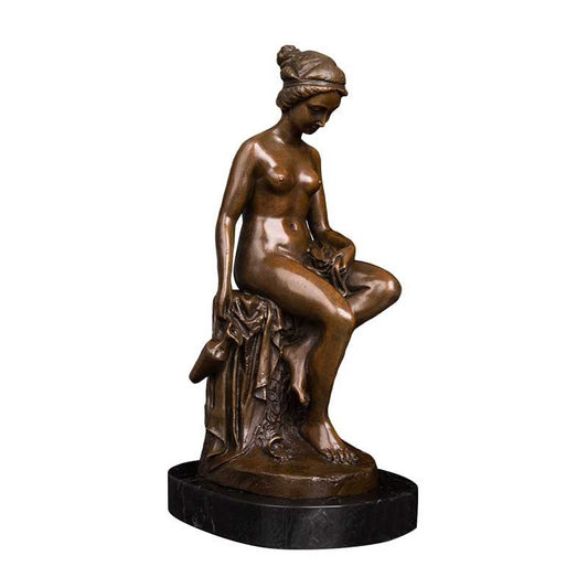 Sitting Naked Lady | Bronze Statue | Erotic Sculpture