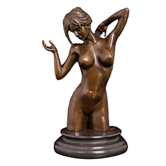 Naked Lady on Knees | Bronze Statue | Nude Sculpture