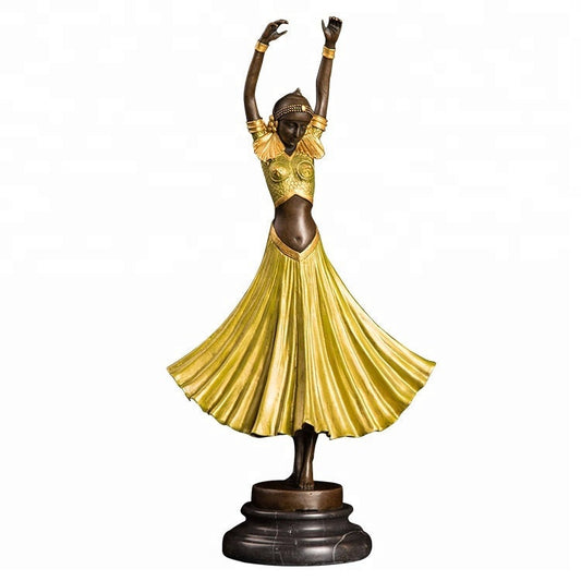 Female Dancer | Bronze Statue | Gold Statue | Music Sculpture