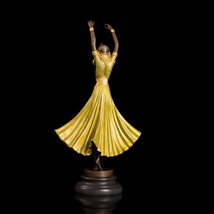 Female Dancer | Bronze Statue | Gold Statue | Music Sculpture