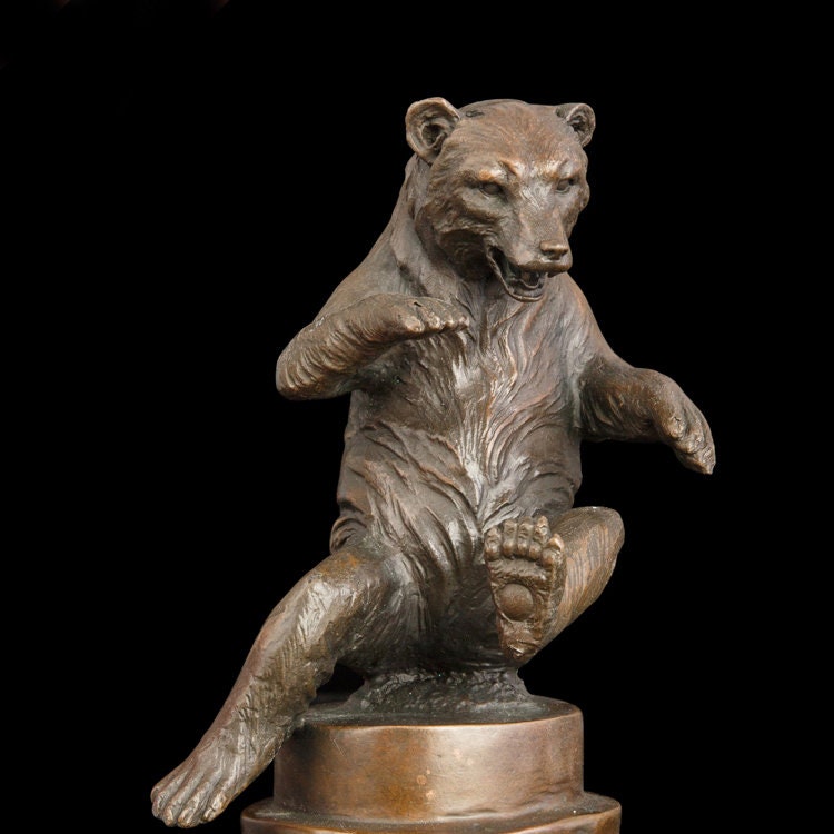 Playful Bear | Bronze Statue | Animal Sculpture
