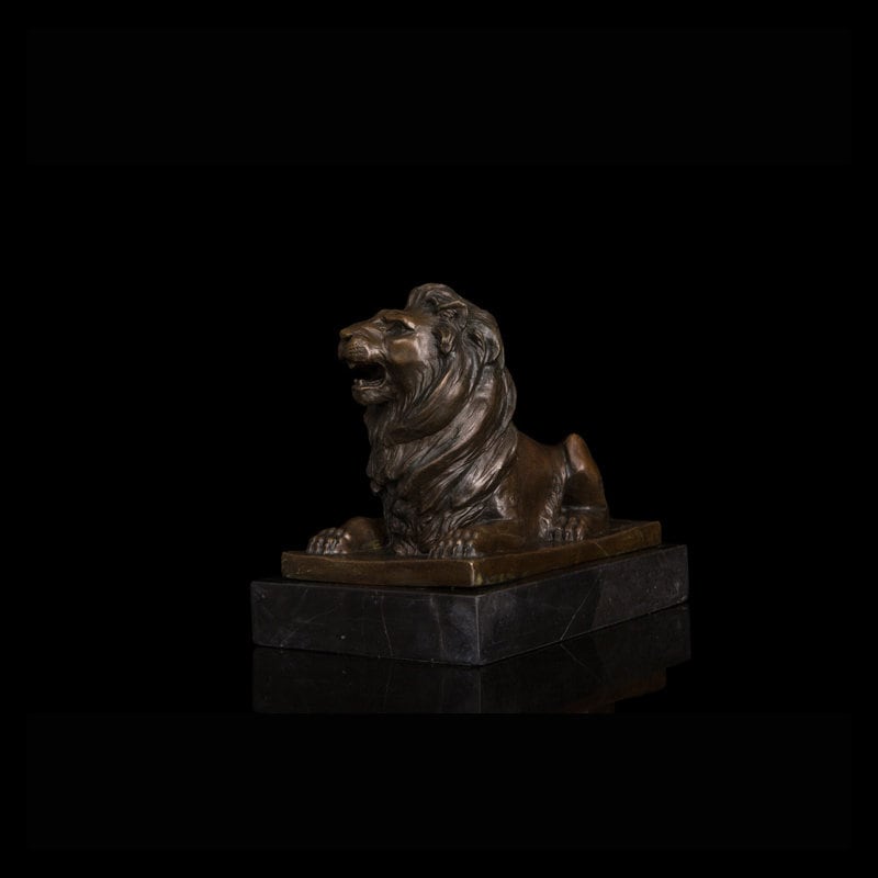 Statua in bronzo leone | Scultura di animali | Fauna selvatica africana