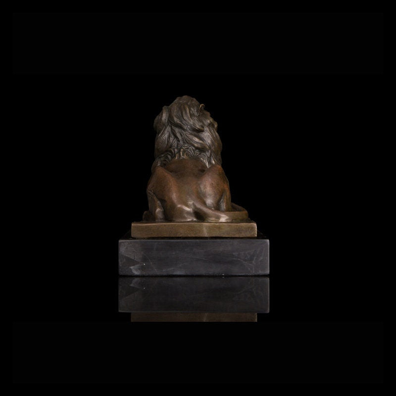 Statua in bronzo leone | Scultura di animali | Fauna selvatica africana