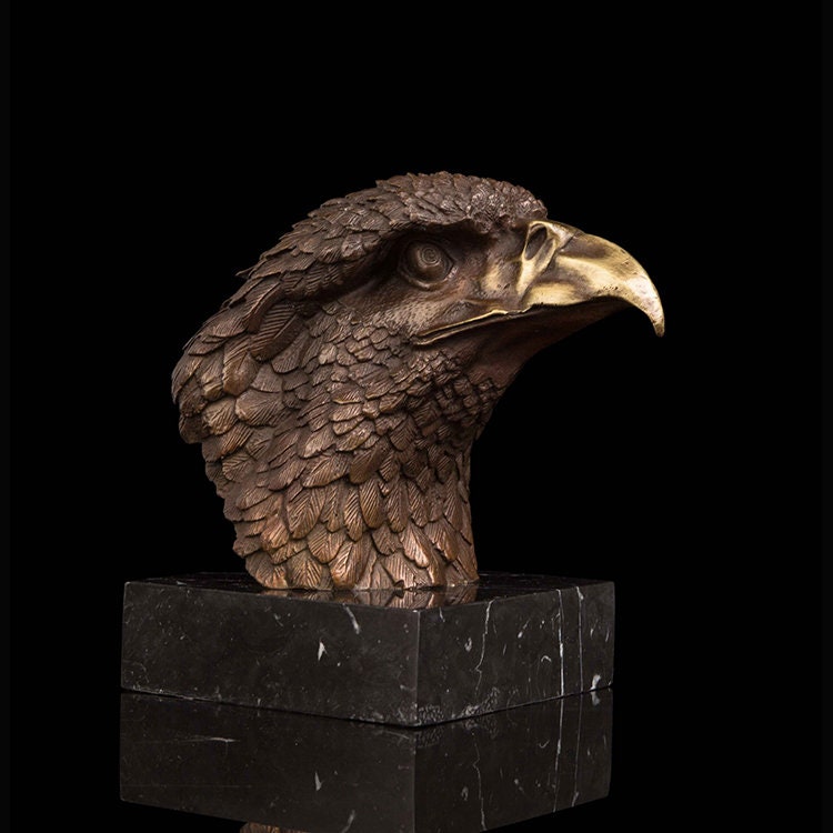 Eagle head bust | Bronze Statue | Bird Sculpture