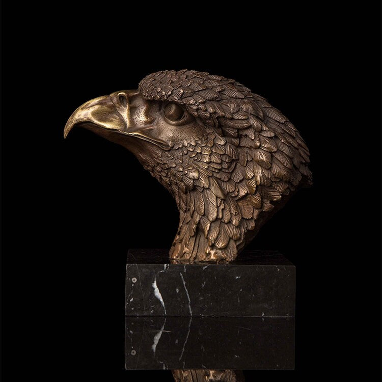 Eagle head bust | Bronze Statue | Bird Sculpture