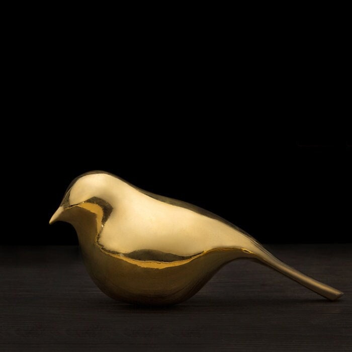 Abrstract Bird | Bronze Statue | Animal Sculpture | Gold Colour