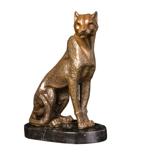 Resumo chita | Estátua de Bronze | Escultura Animal | Vida Selvagem Africana