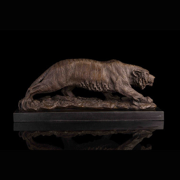 Tiger Hunting | Bronze Statue | Animal Sculptrue