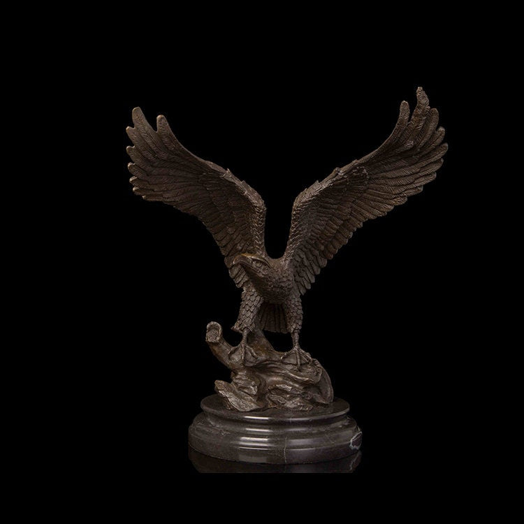 Wing Spread Eagle | Bronze Bird Statue | Animal Sculpture