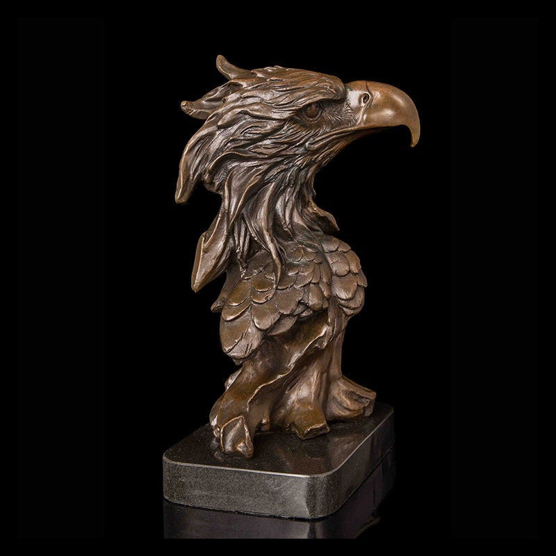 Eagle Head Bust | Bronze Statue | Animal Sculpture | Bird Statue