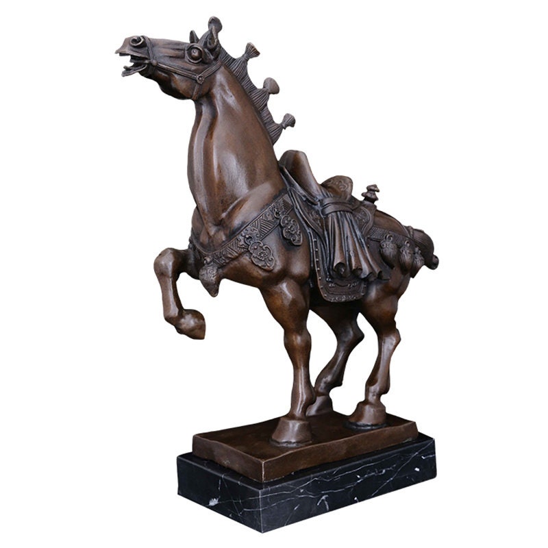 Chinese War Horse | Bronze Statue | Animal Sculpture | Military Animal
