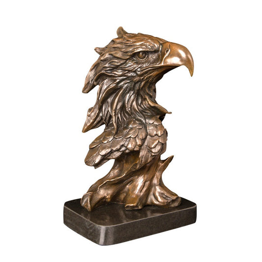 Adlerkopfbüste | Bronzestatue | Tierskulptur | Vogel-Statue