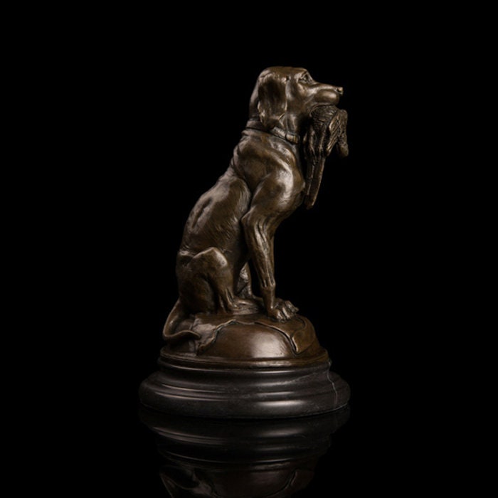 Hunting Dog | Bird Prey | Bronze Statue | Animal Sculpture