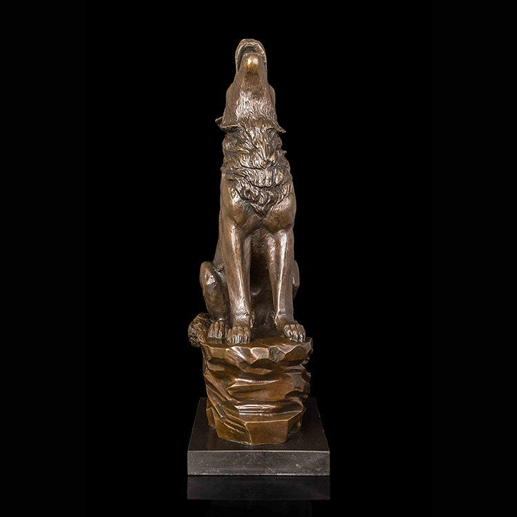 Howling Wolf | Bronze Statue | Animal Sculpture