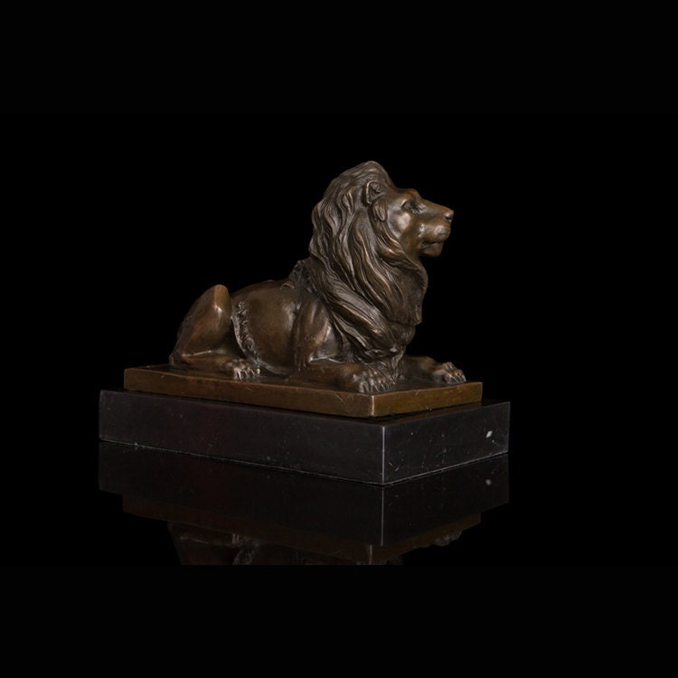 Resting Lion | Bronze Statue | Animal Sculpture