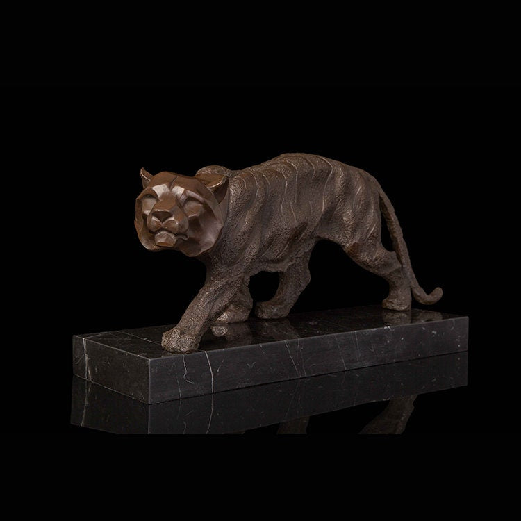 Abstrakter Tiger | Bronzestatue | Tierskulptur