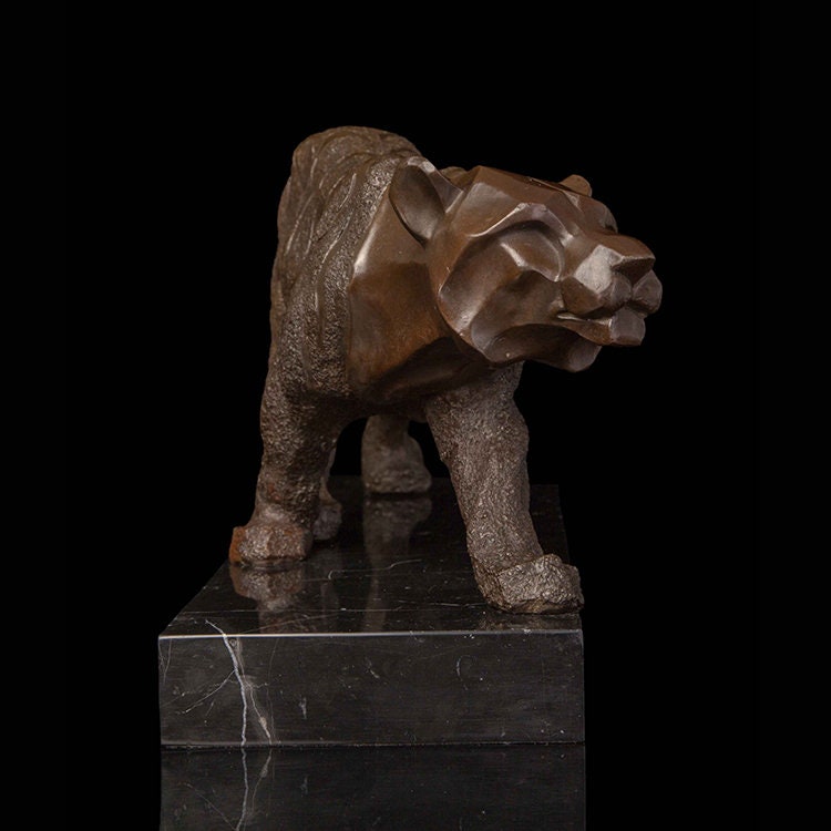 Abstrakter Tiger | Bronzestatue | Tierskulptur