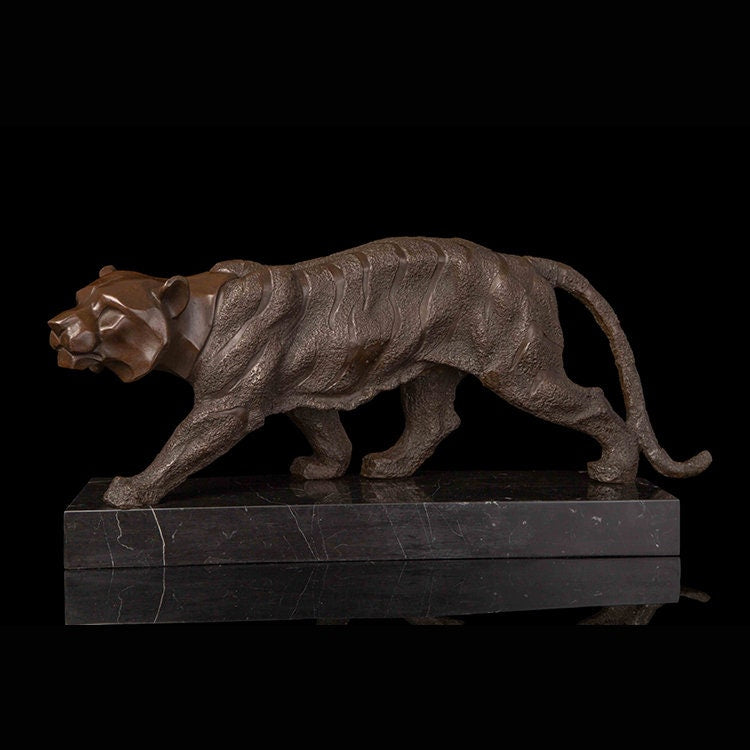 Abstrakter Tiger | Bronzestatue | Tierskulptur