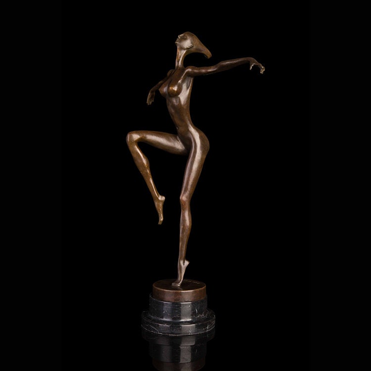Nude Female Dancer | Bronze Statue | Erotic Dancing
