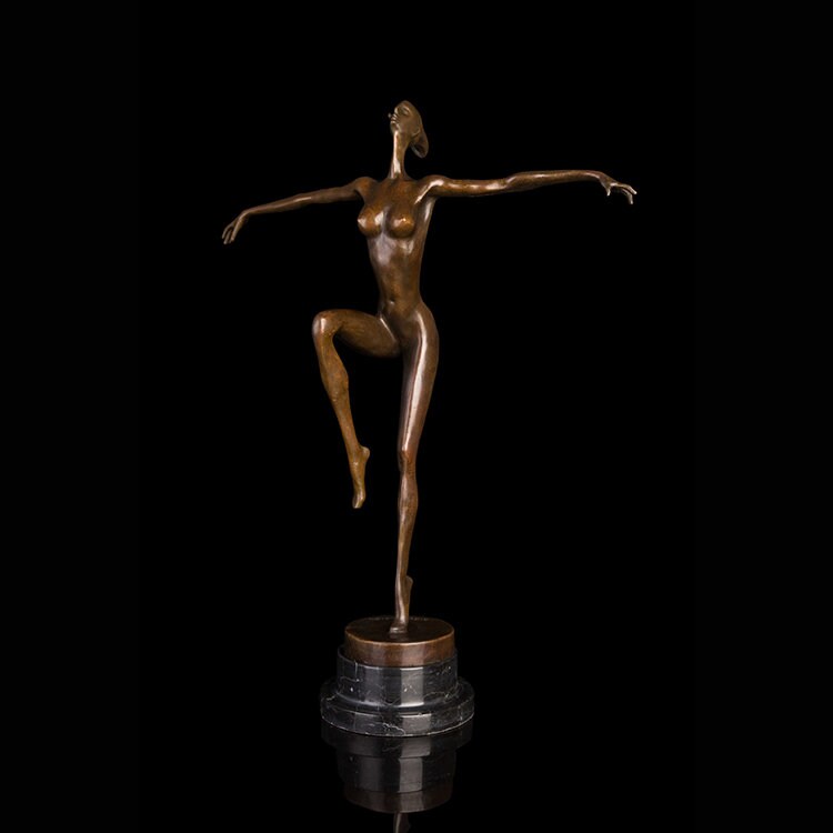 Nude Female Dancer | Bronze Statue | Erotic Dancing