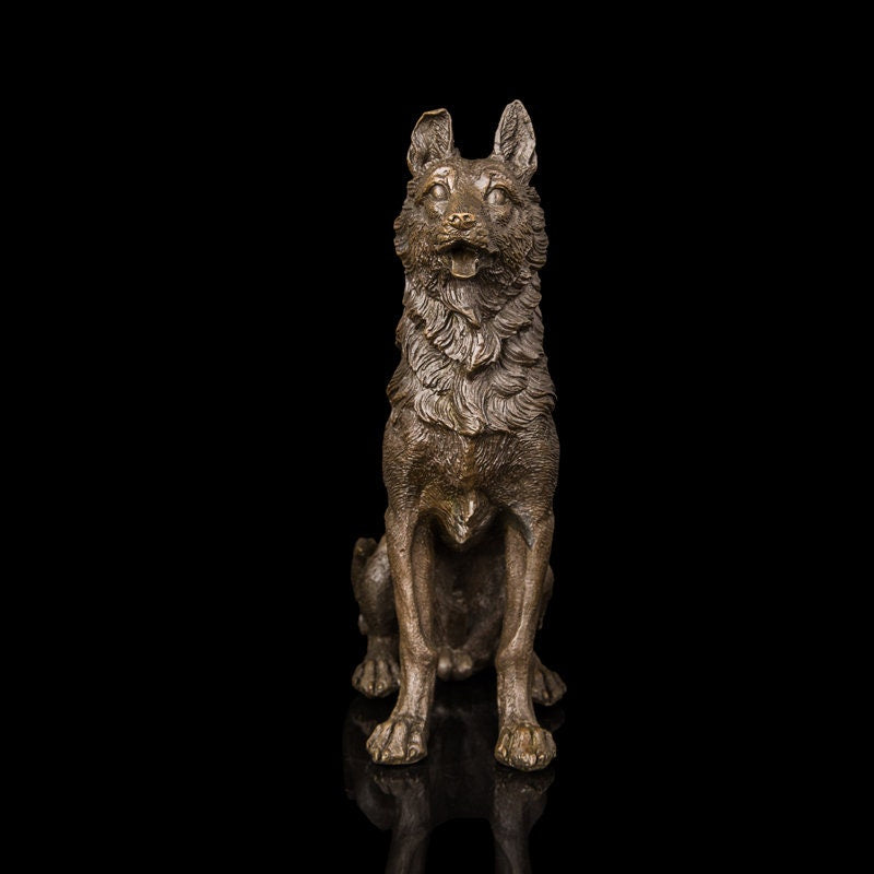 Sitting Dog | Bronze Statue | Animal Sculpture