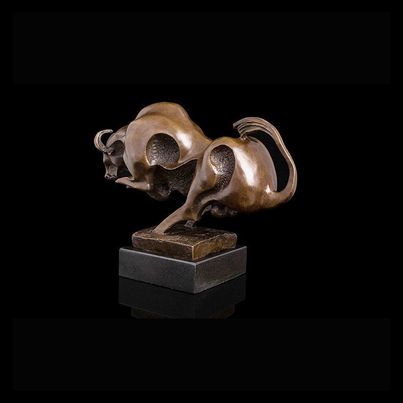 Abstract Bull Bronze Statue | Animal Sculpture
