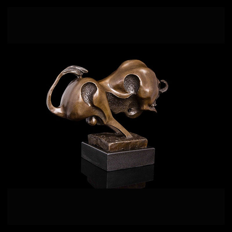 Abstract Bull Bronze Statue | Animal Sculpture