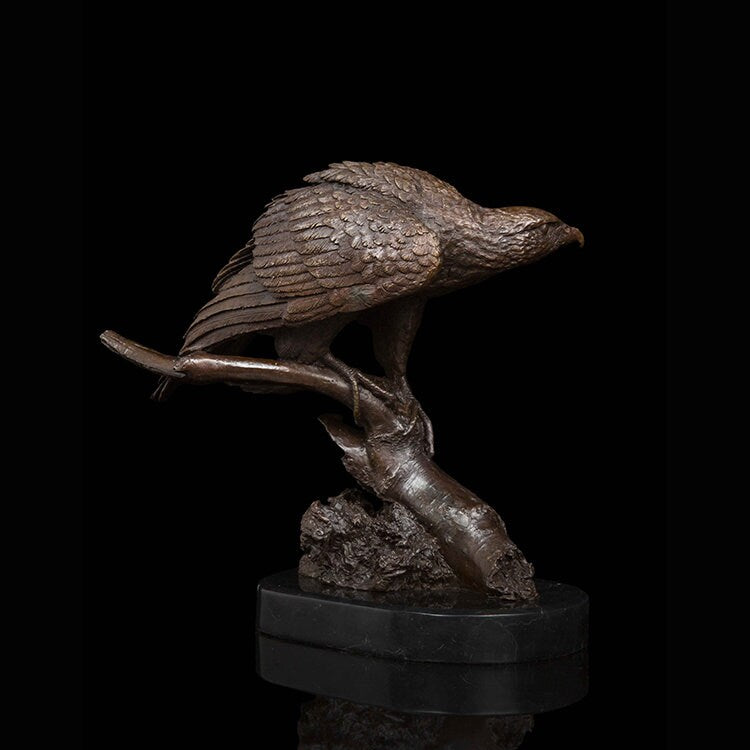 Statua in bronzo di falco | Scultura di uccelli