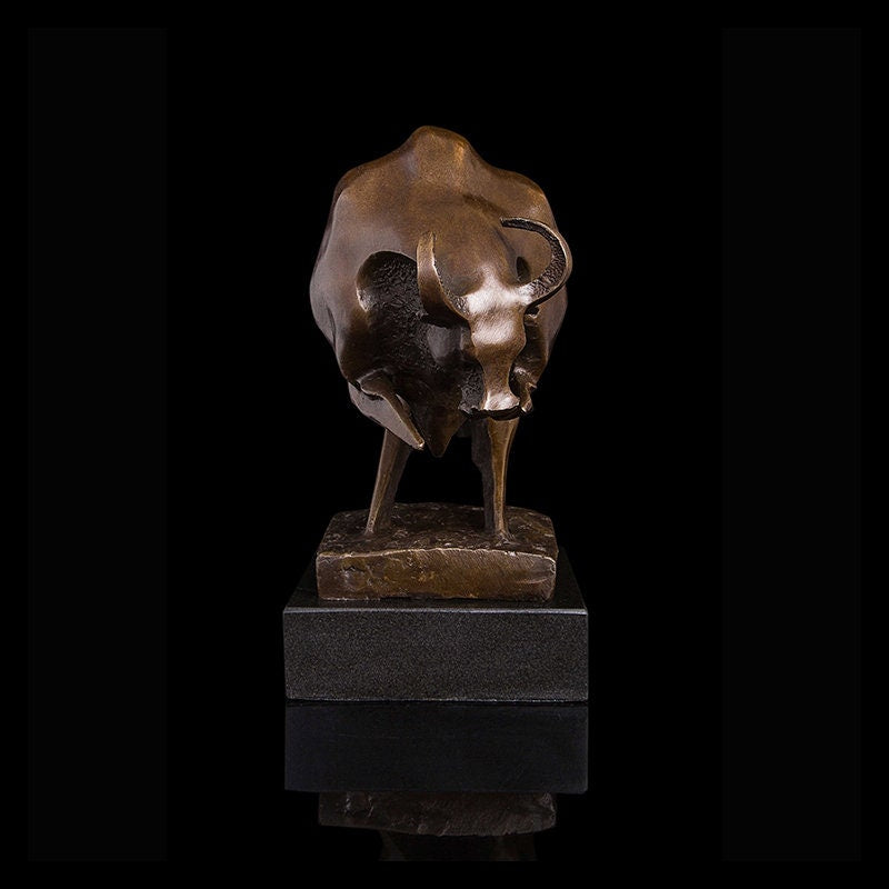 Abstract Bull Bronze Statue | Animal Sculpture