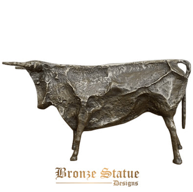 Large Abstract bull statue by picasso bronze replica famous animal sculpture figurine art collection home decor